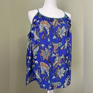 Loft blue multi colored tank size XL